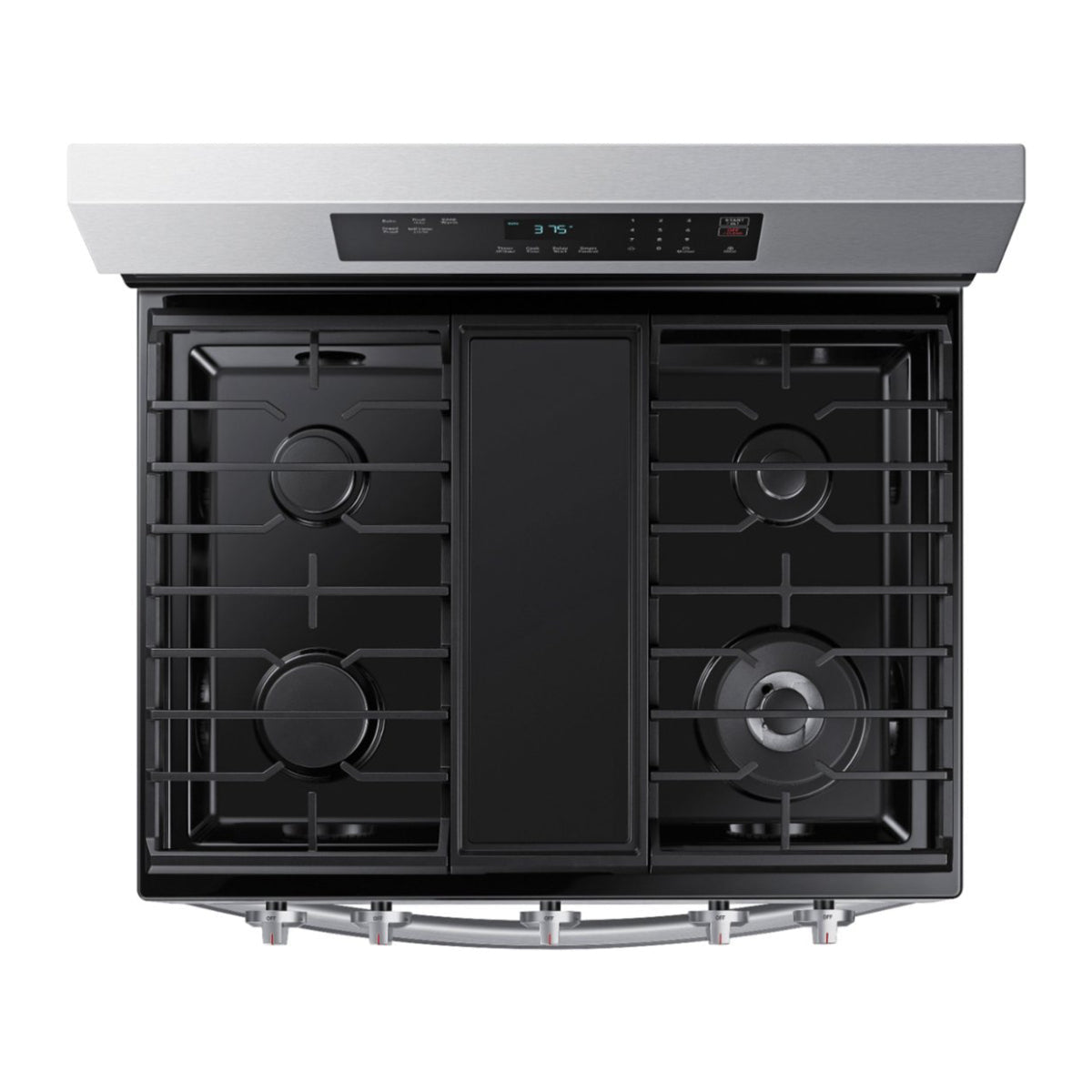 Bundle: Samsung 6.0 cu. ft. Freestanding Gas Range with 18K BTU Dual Power Burner & Self Clean + Lubeck 1.3 cu. ft. 1000 Watt Air Fry Microwave Oven - Silver