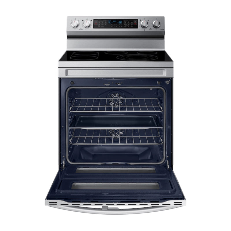 Samsung NE63A6751SS 6.3 cu. ft. Smart Freestanding Electric Range with Flex Duo - Silver