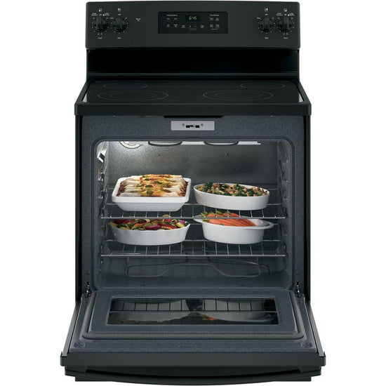GE JB645DKBB 5.3 cu. ft. Self-Cleaning Freestanding Electric Range - Black - Curacao