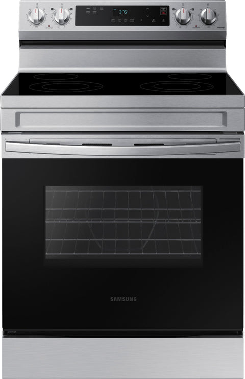 Samsung NE63A6111SS 6.3 cu. ft. Freestanding Electric Range with Steam Clean - Stainless Steel - Curacao