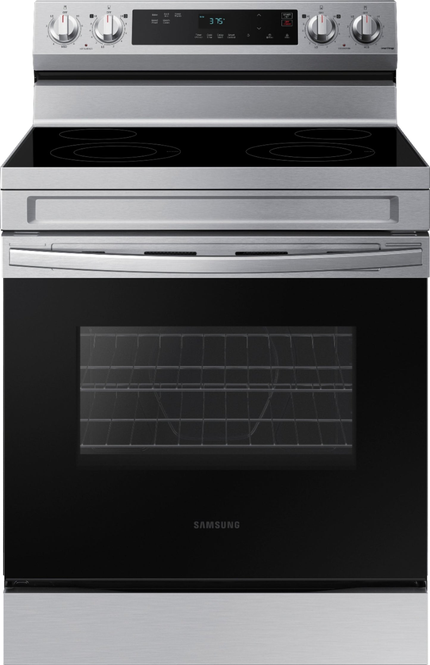 Samsung NE63A6111SS 6.3 cu. ft. Freestanding Electric Range with Steam Clean - Stainless Steel - Curacao