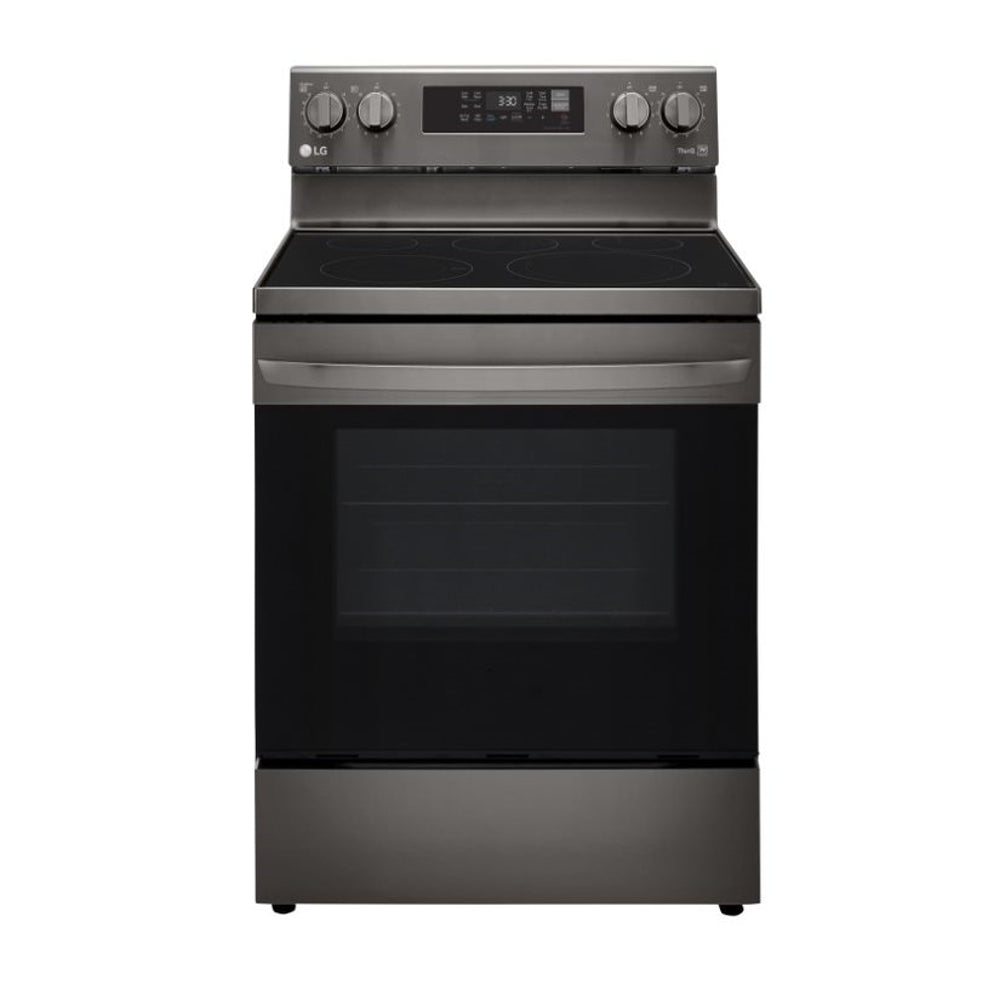 LG LREL6323D 6.3 cu. ft. Fan Convection Electric Range Oven with Air Fry and Easy Clean - Black Stainless Steel - Curacao