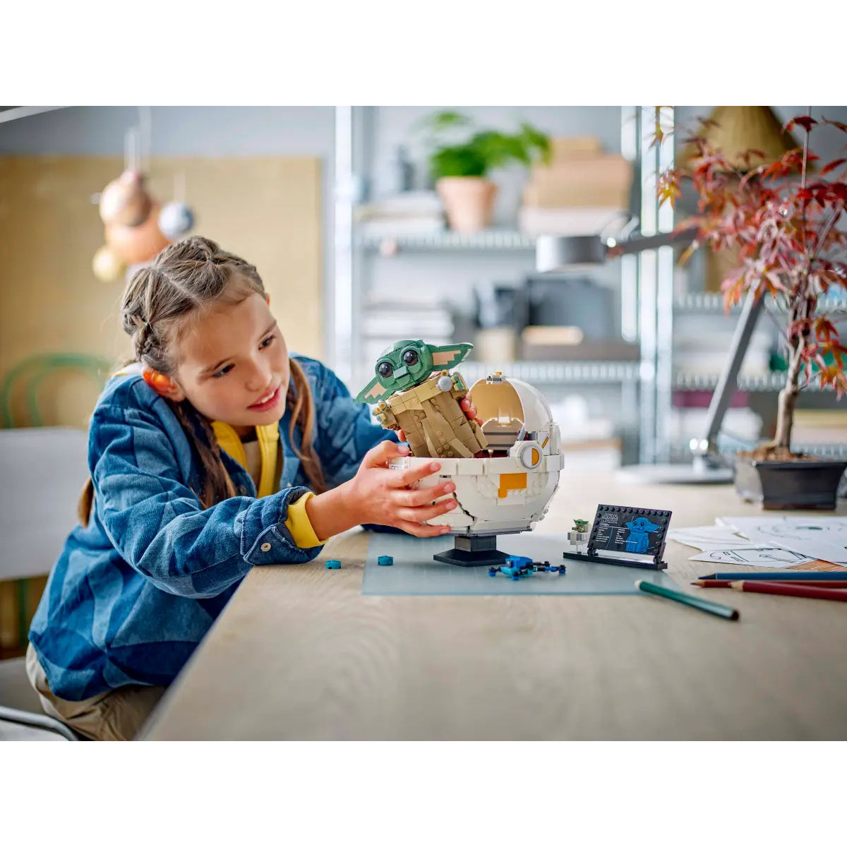 LEGO Star Wars The Mandalorian Grogu with Hover Pram Buildable Toy Set (1048-Pieces)