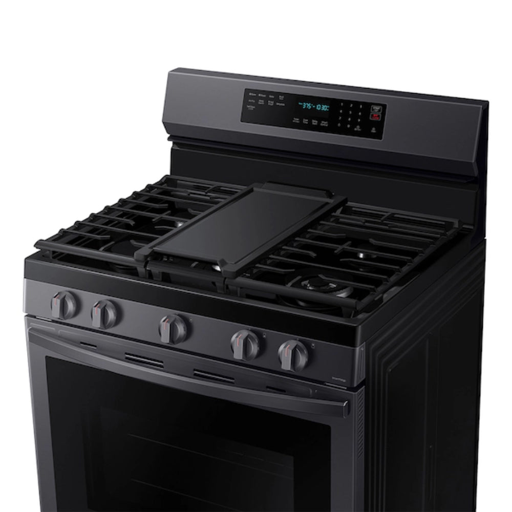 Samsung NX60A6711SG 6.0 cu. ft. Freestanding Smart Gas Range with 5 Sealed Burners - Black