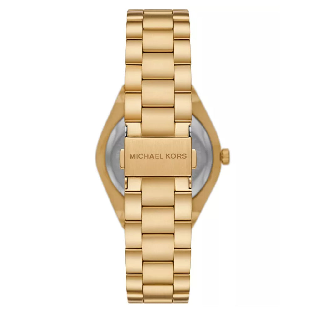 Michael Kors Lennox Women's 37mm Gold-Tone Bracelet Watch - White Sunray Dial