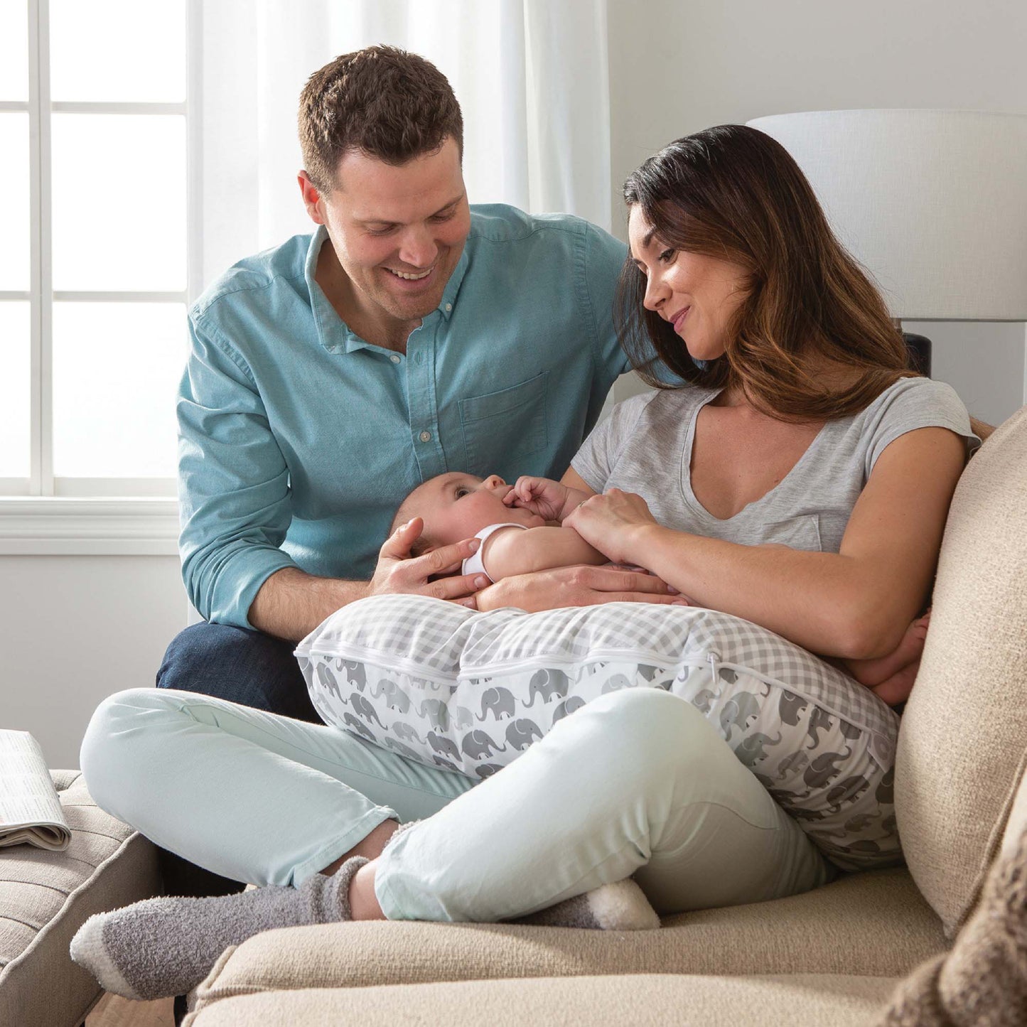 Boppy Premium Nursing Pillow Cover - Gray Elephant