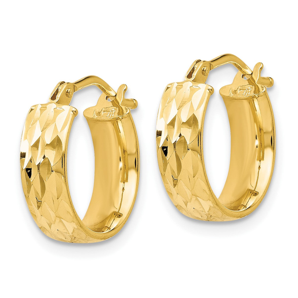14K Leslie's Women's 4.4mm Hoop Earrings in 14K Yellow Gold