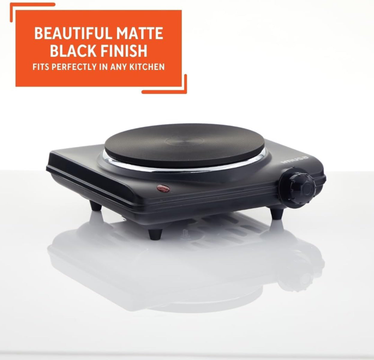 Imusa GAU/80315US Single Electric Hot Plate - Black