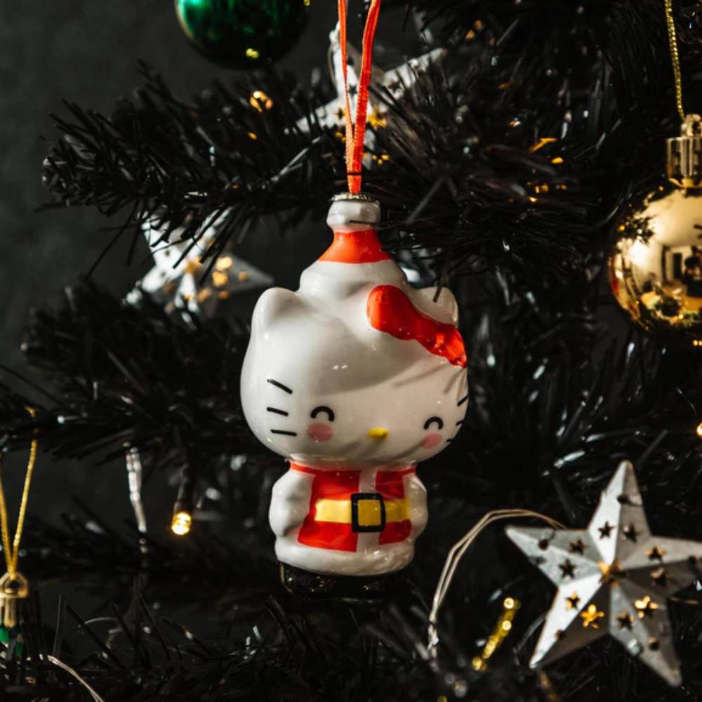 Sanrio Hello Kitty 4" Shatterproof Decoupage Ornament - White/Red