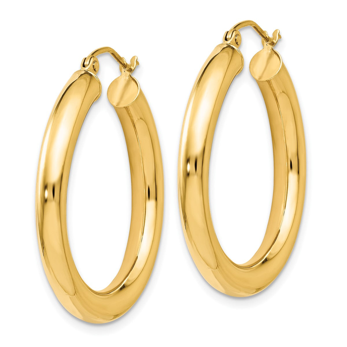 14K Leslie's Women's 4mm Hoop Earrings in 14K Yellow Gold