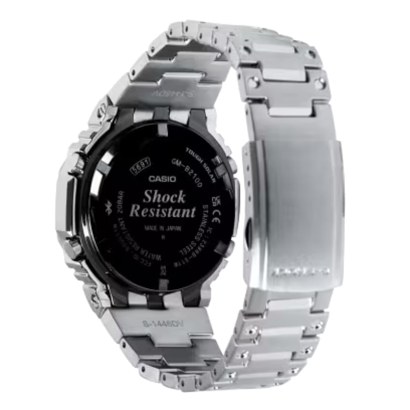 Casio G-Shock Men's 44.4mm Digital Analog Silver Bracelet Watch - Blue Dial