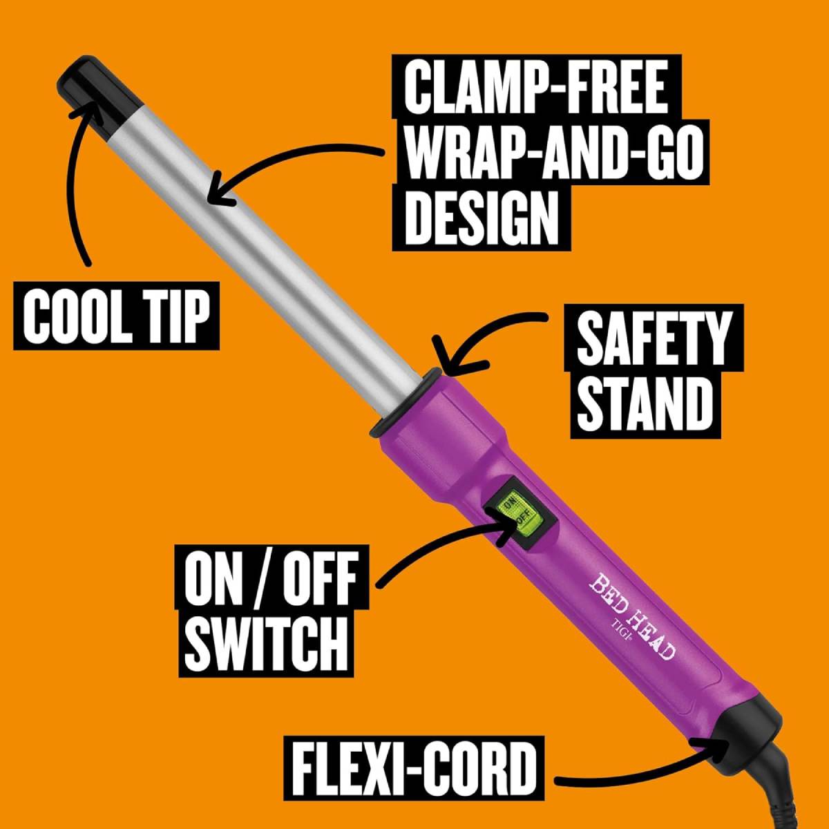 Bed Head BH392N1 Curlipops Styling Iron with Protective Glove - Purple