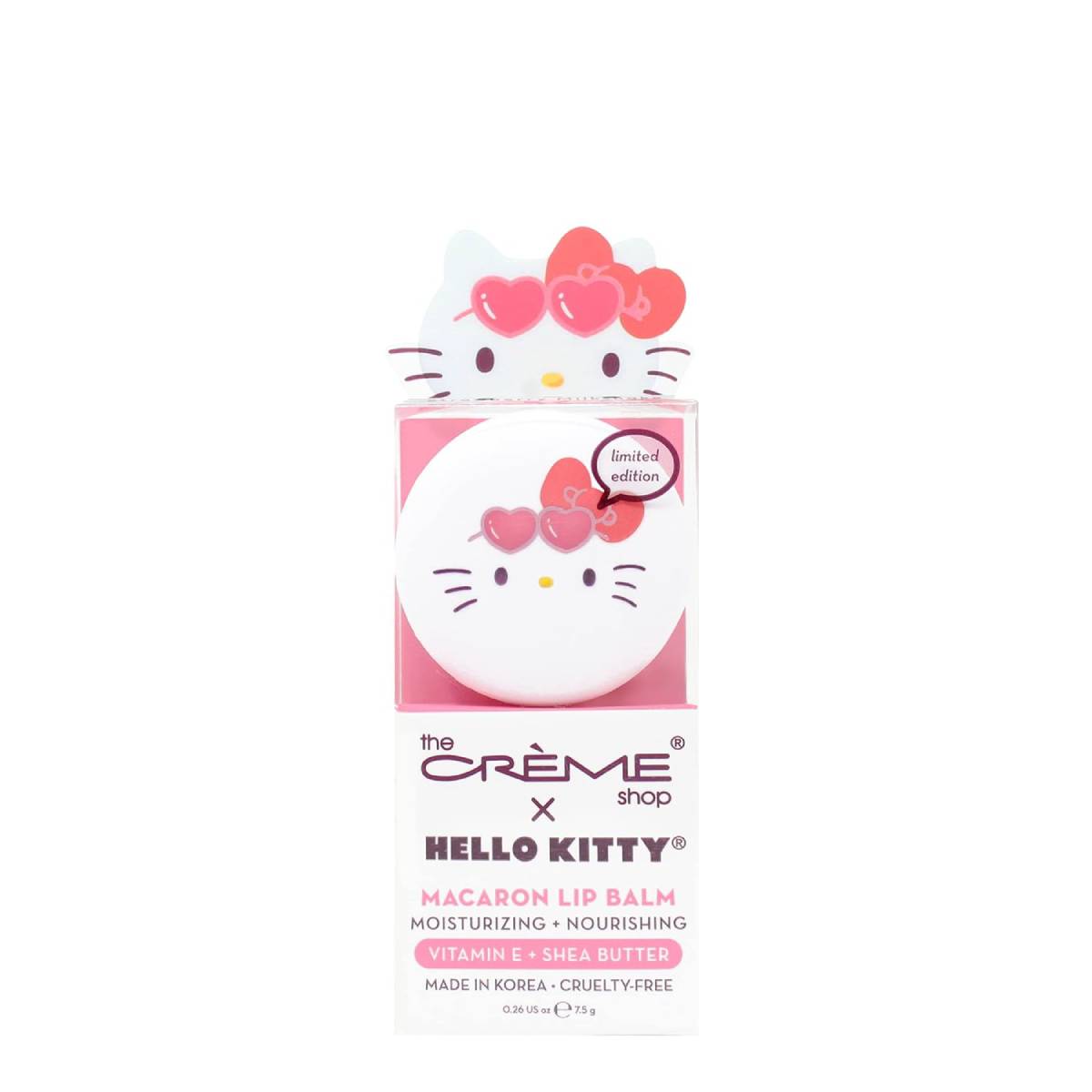 The Creme Shop Hello Kitty Macaron Lip Balm - Strawberry Milkshake