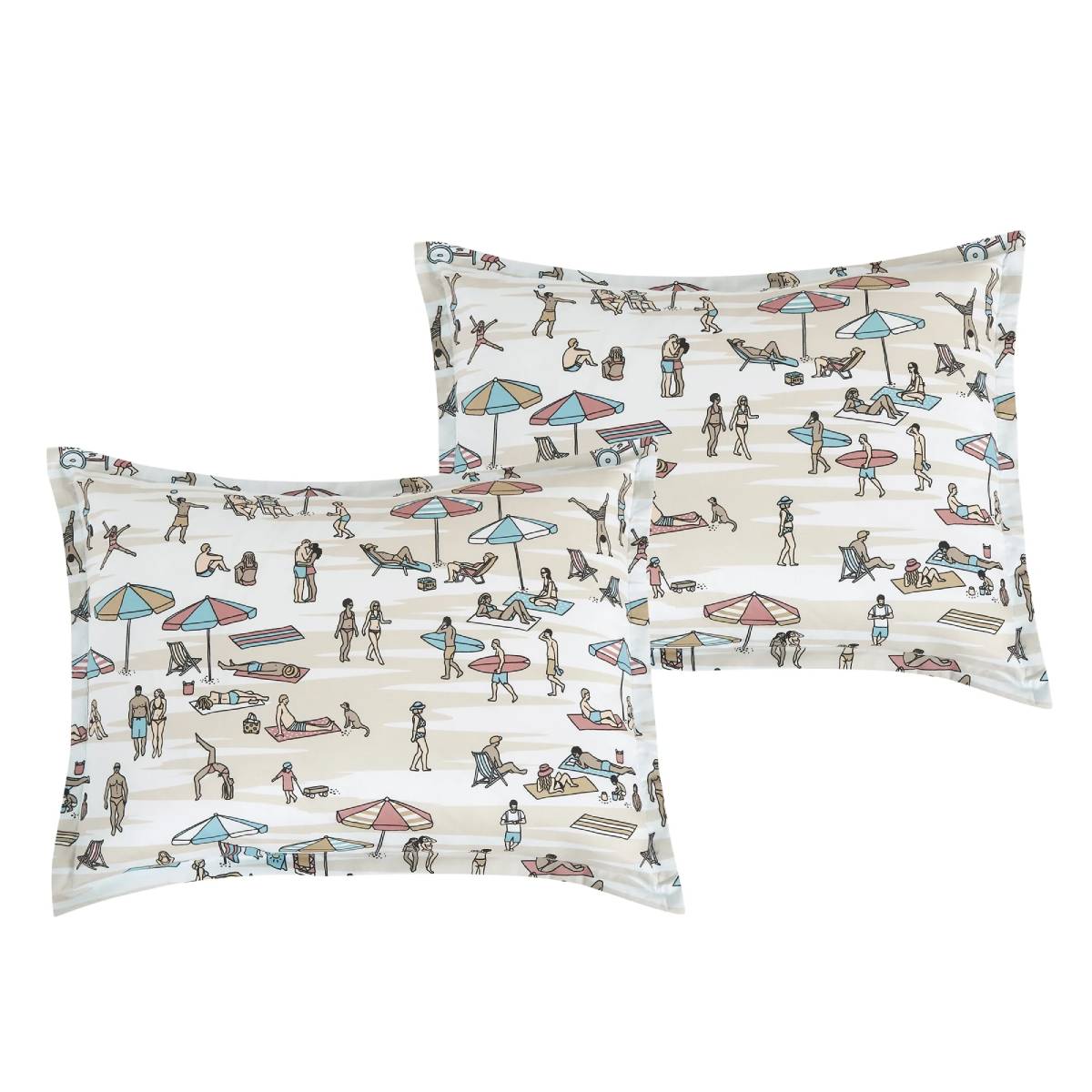 ESCA Surf Twin Size Comforter Set (4 Piece) - Multicolor