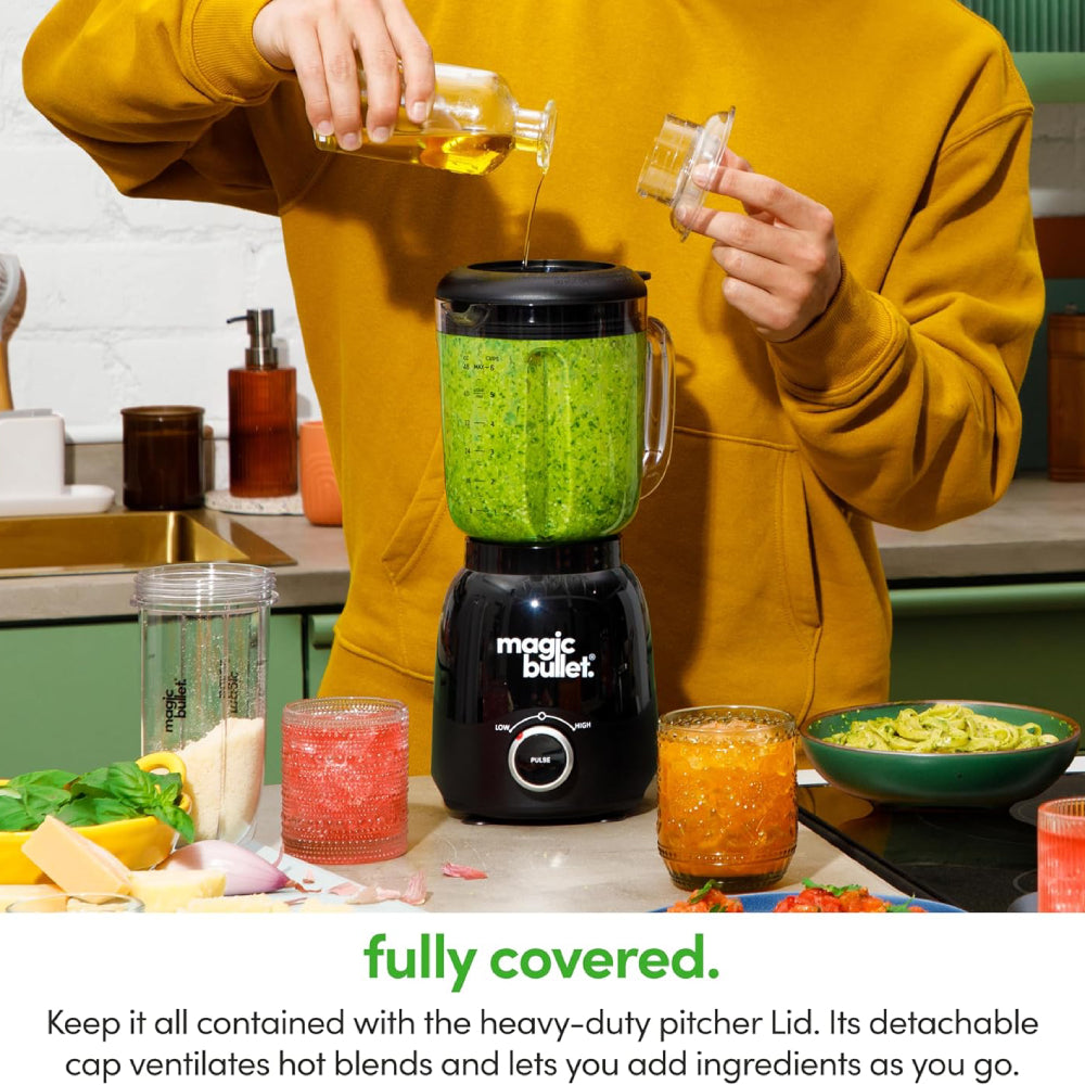 Magic Bullet MBF50200 48 oz Countertop Blender with Travel Cup and Lid - Black