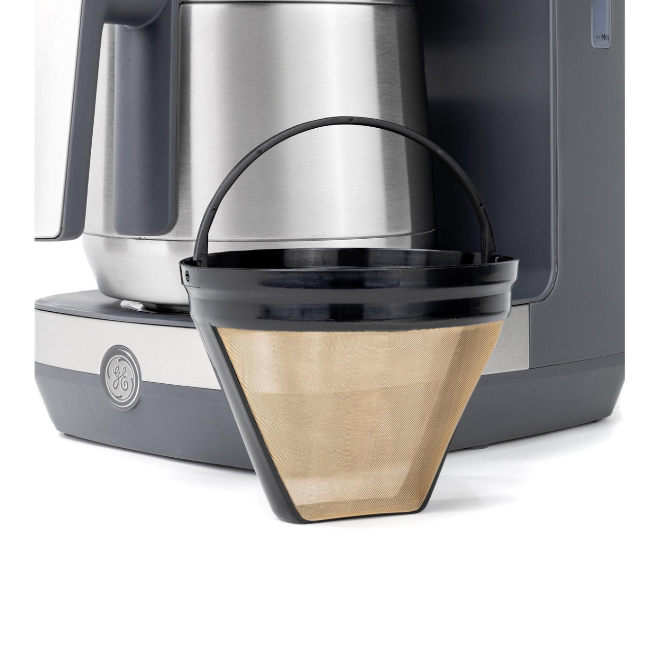 GE G7CDABSSTSS 10-Cup Drip Coffee Maker with Single Serve - Silver