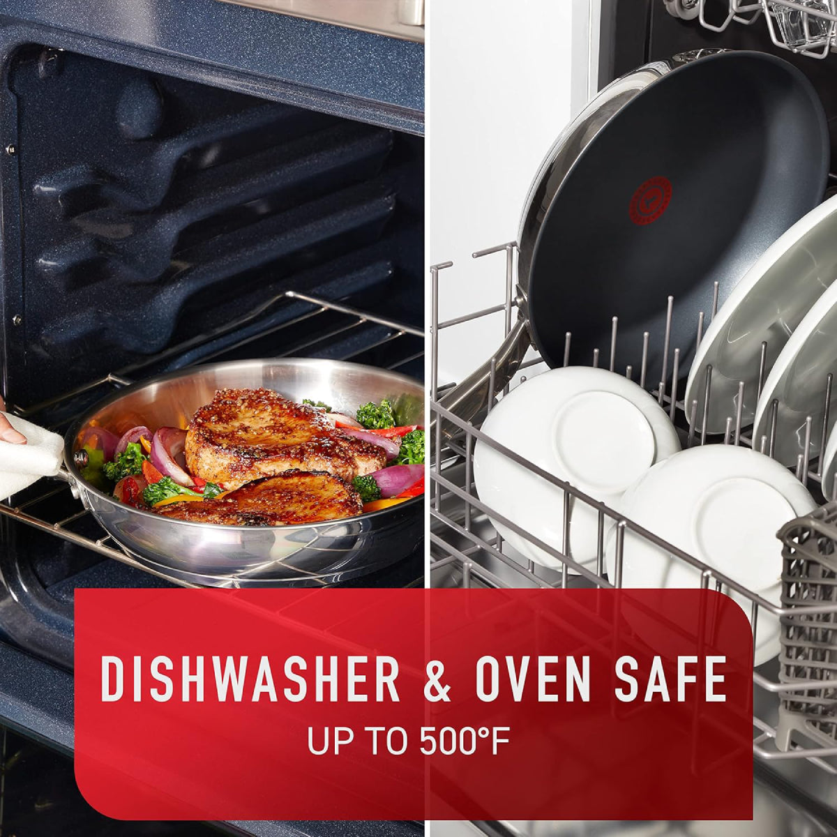 T-fal Platinum 12" Stainless Steel Fry Pan - Silver