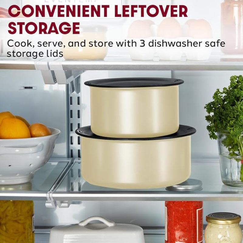 T-fal Ingenio Expertise Non-Stick Cookware (Set of 14) - French Vanilla