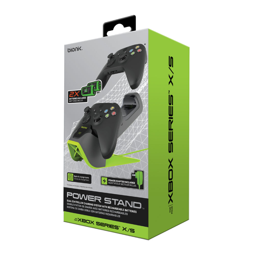 Bionik Power Stand for Xbox X/S Controllers - Black - Curacao