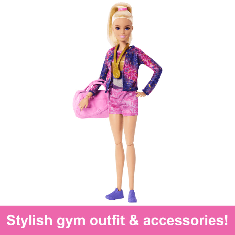 Barbie Gymnastics Blonde Fashion Doll Playset