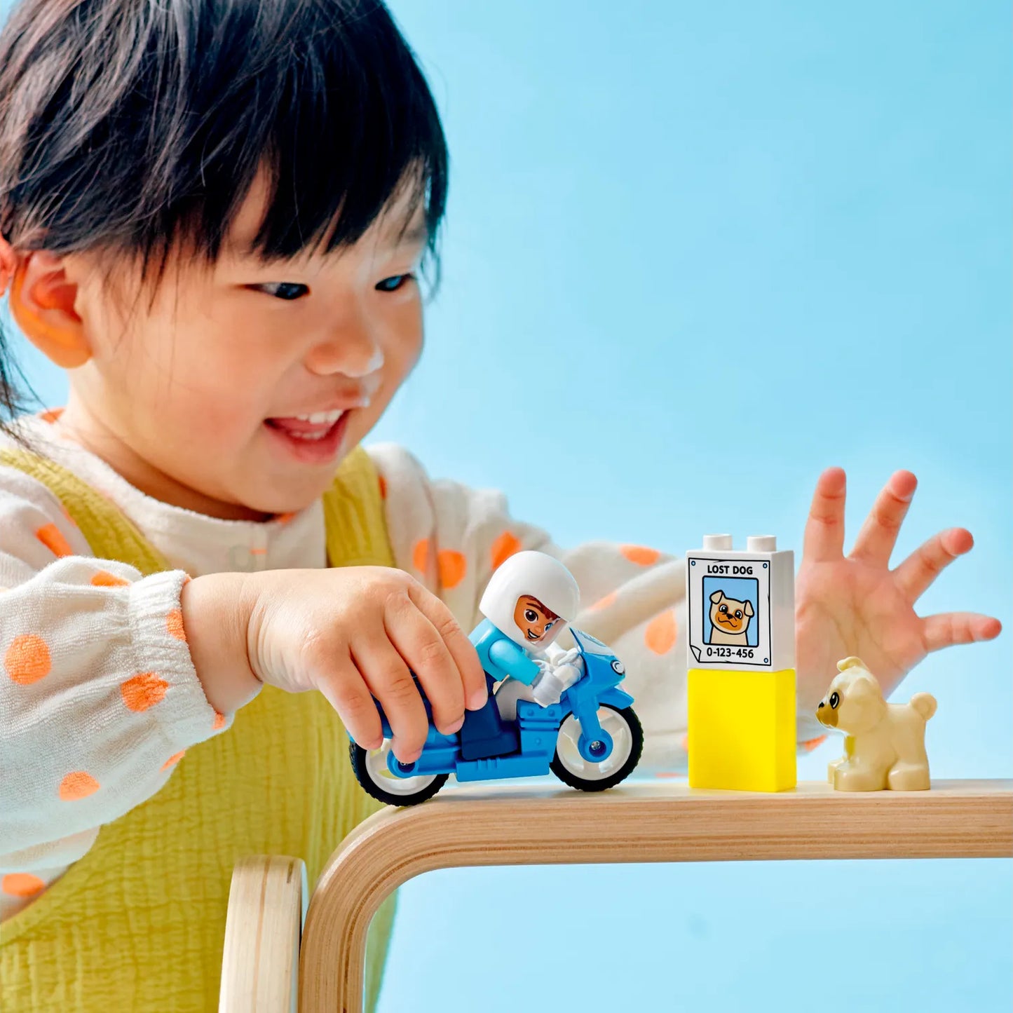 Juego de construcción de juguetes LEGO DUPLO: motocicleta policial (5 piezas)