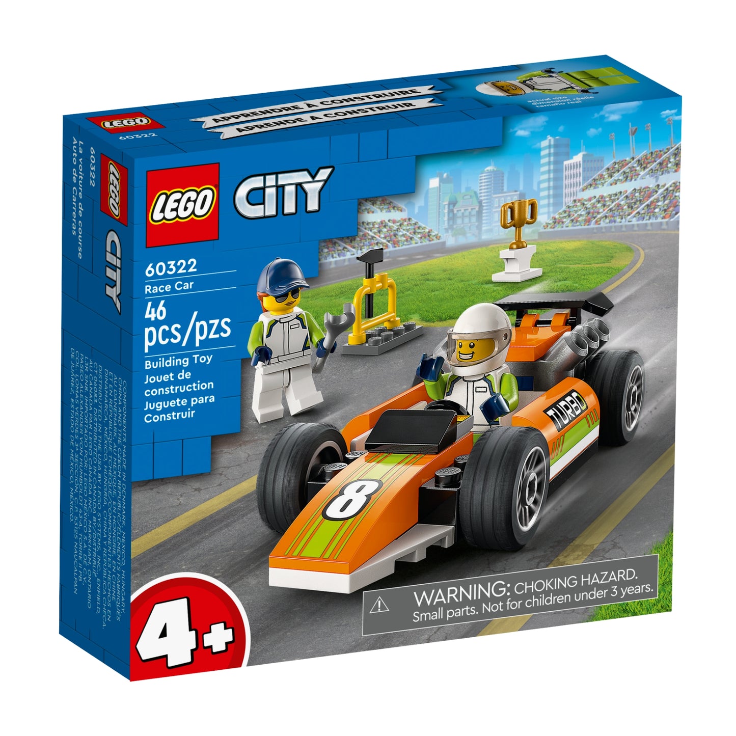 LEGO City Race Car Building Toy Set (46-Pieces)