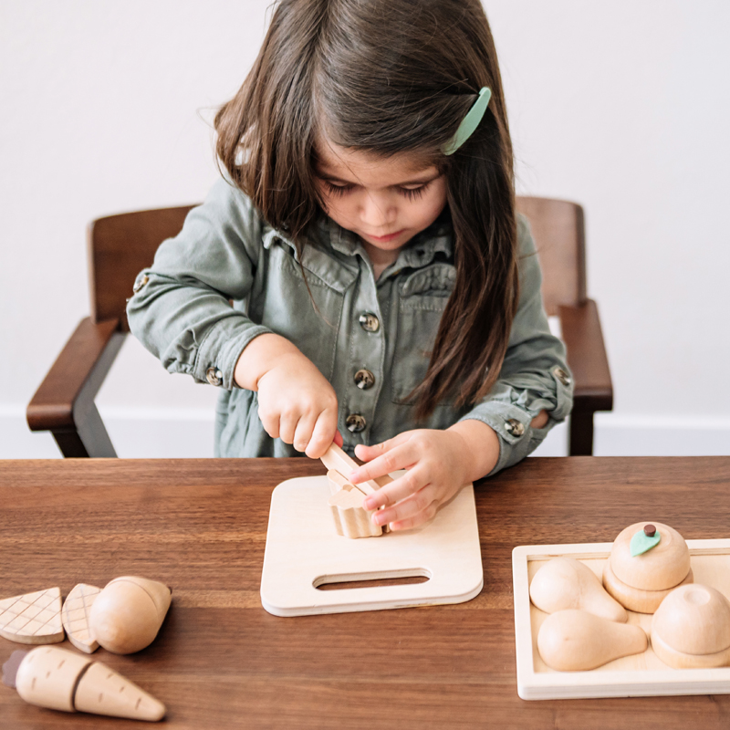 Wonder & Wise Table It Fruit and Veggies Play Set - Natural