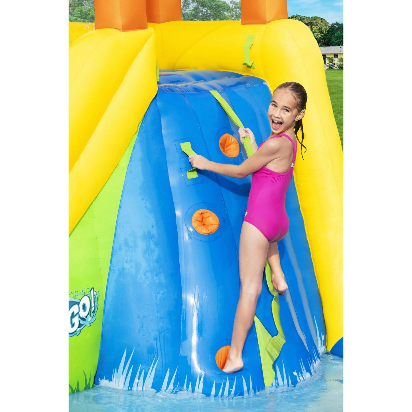 Bestway H2OGO! Mount Splashmore Inflatable Water Splash Park Slide - Curacao