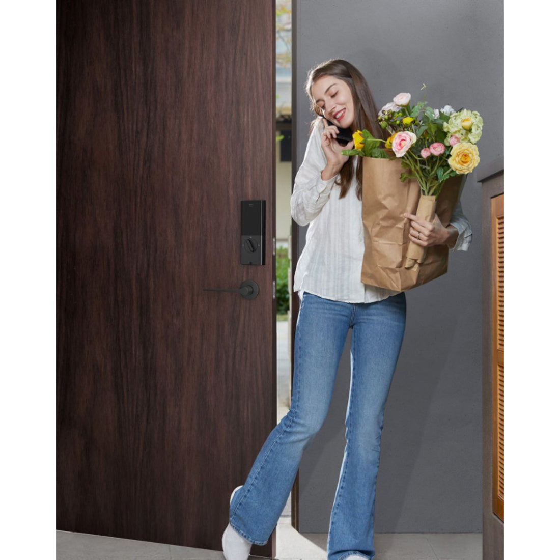 eufy Security T8520J11 Smart Lock Touch and WiFi Deadbolt Replacement Door Lock with Fingerprint Scanner - Black