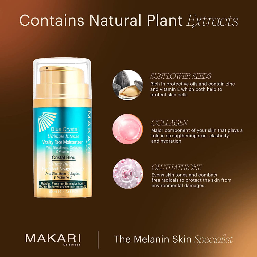Makari Blue Crystal Ultimate Intense Vitality 1.69 oz Face Moisturizer with Vitamin C
