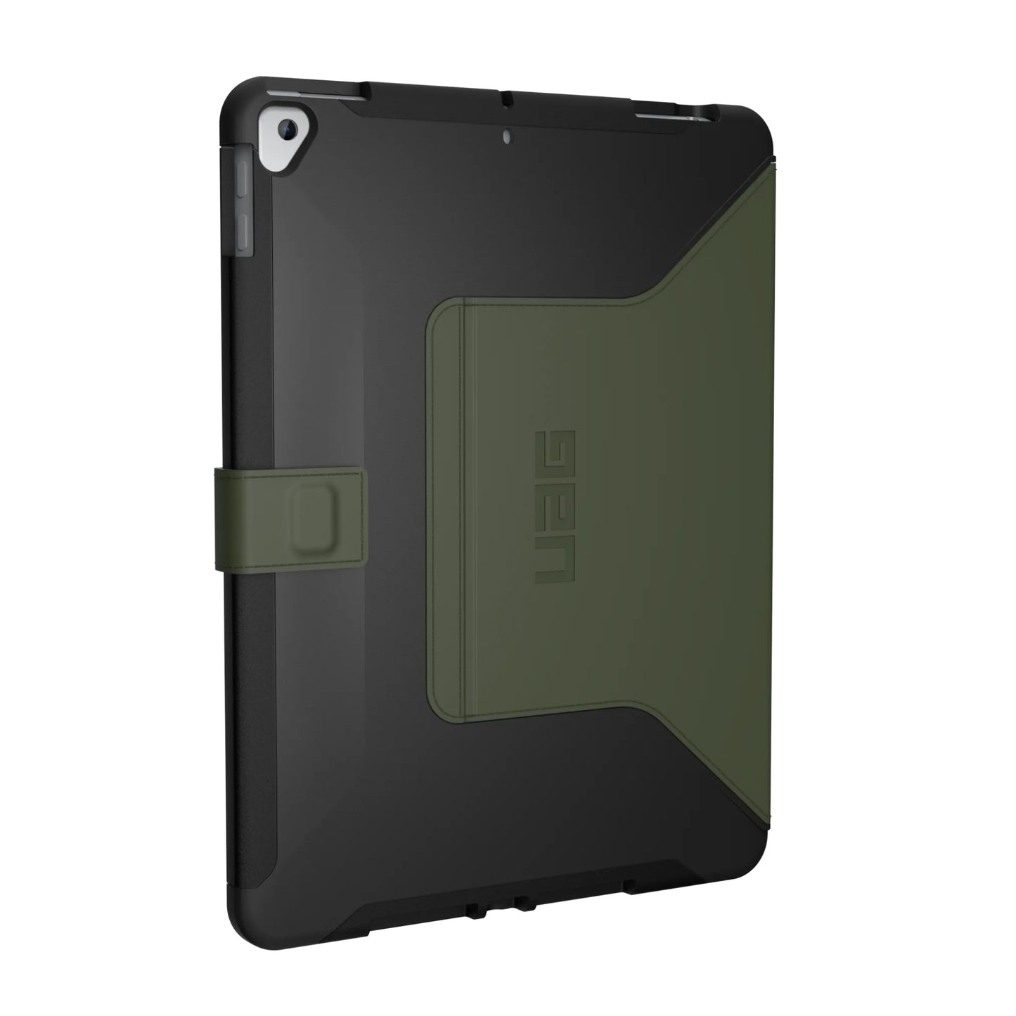 Urban Armor Gear Scout Series iPad 10.2" Folio Case (8th Generation), Black/Olive