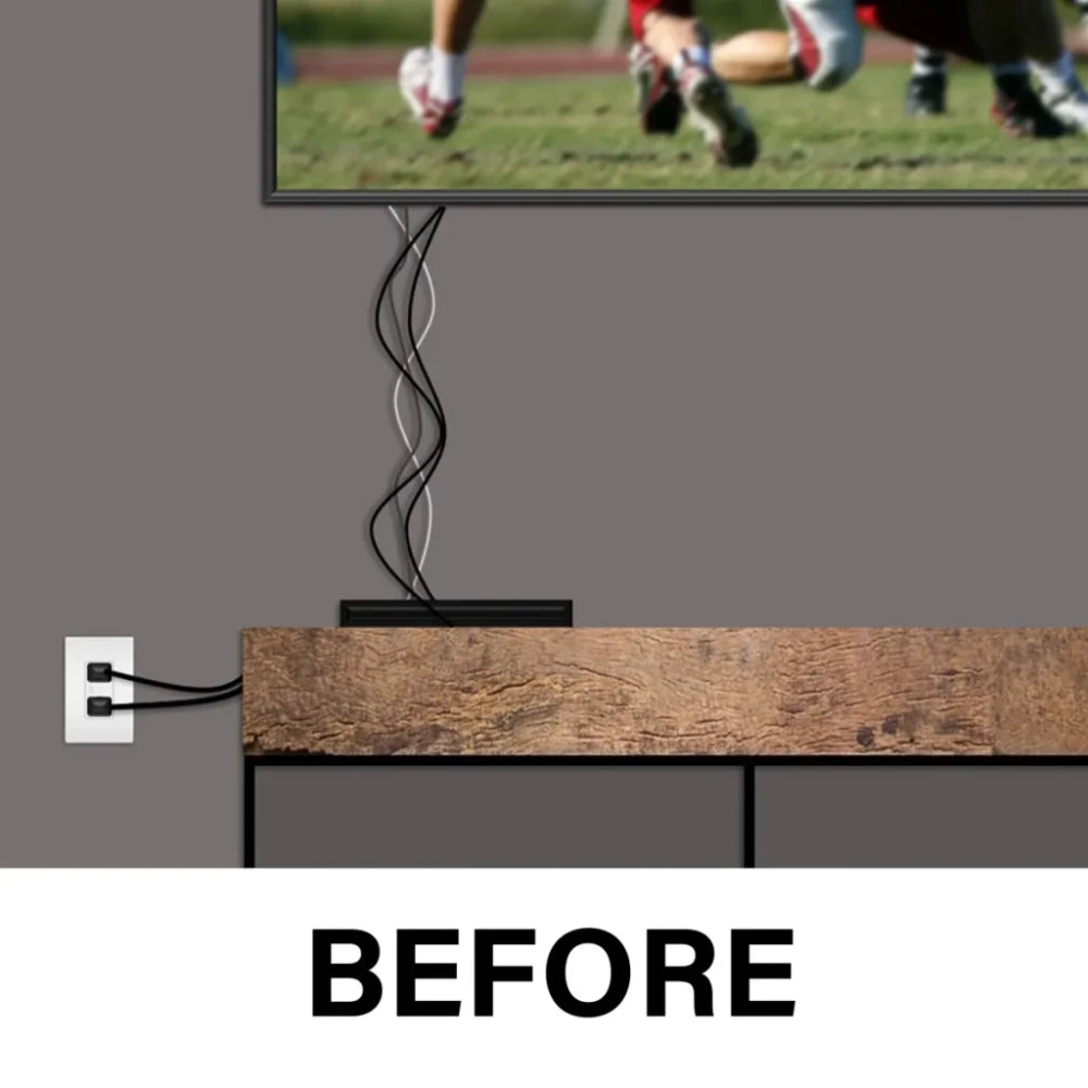 Sanus 45" x 1.5" PVC Cord/Cable Organization Kit (10-Pieces) - White