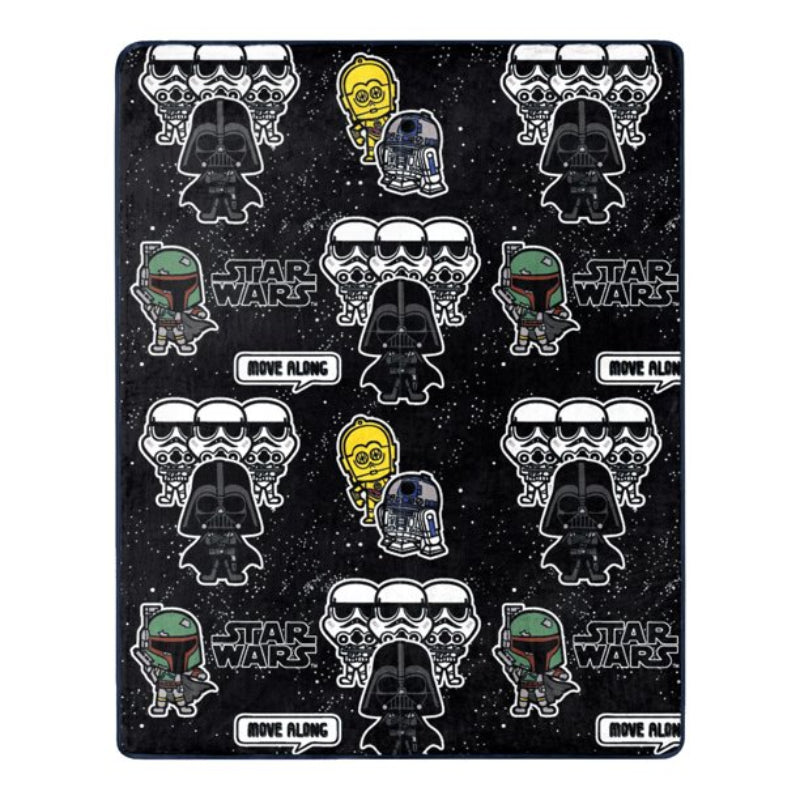 Star Wars Space Vader Character Hugger Pillow and Silk Touch Throw Set, Black