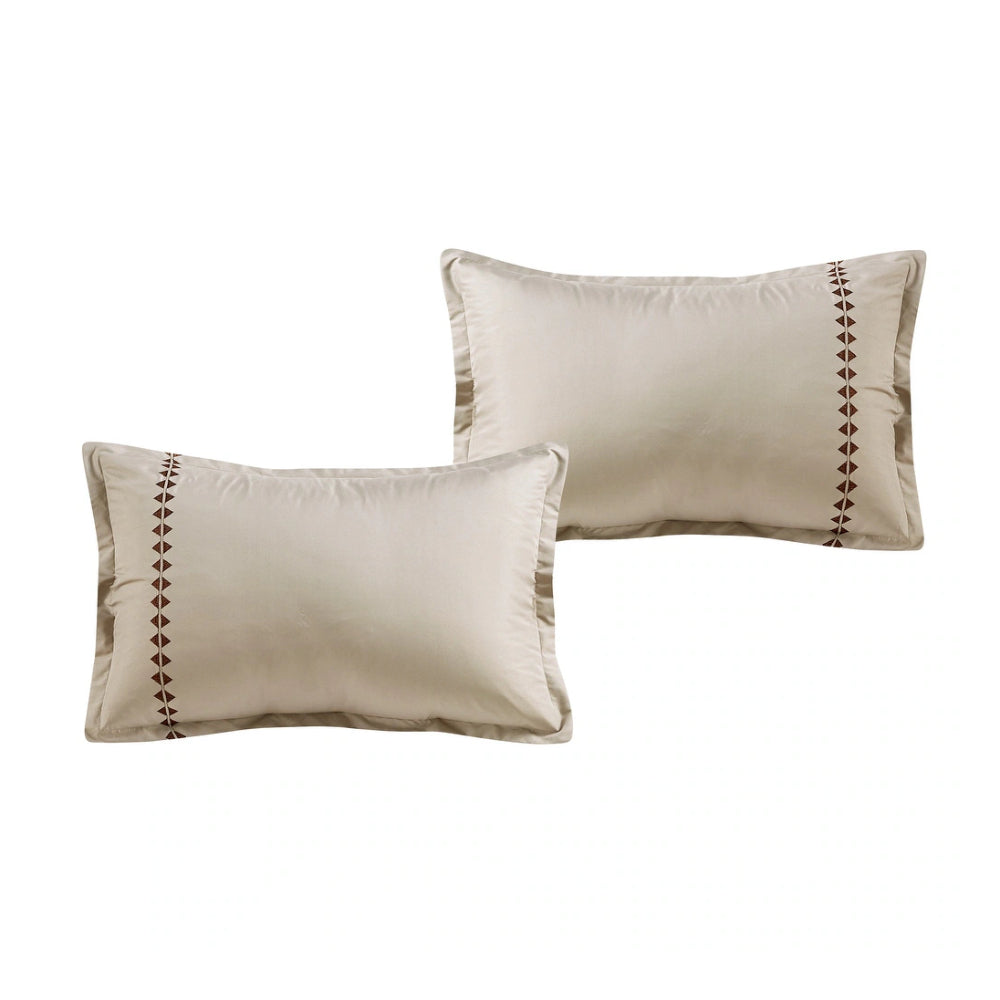 Esca Umnia Luxury Queen Size 7-Piece Comforter Set - Brown