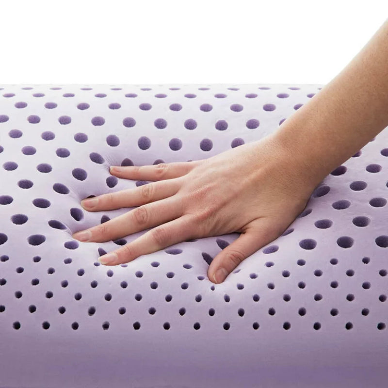 Almohada de espuma viscoelástica tamaño queen con aceite de lavanda ActiveDough de Malouf, color blanco