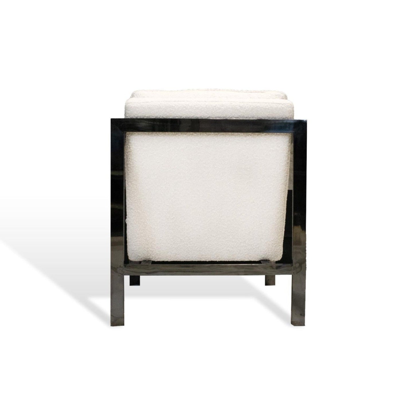Sillón Bayou Boucle de 32" de Primitive Collections - Cromo negro
