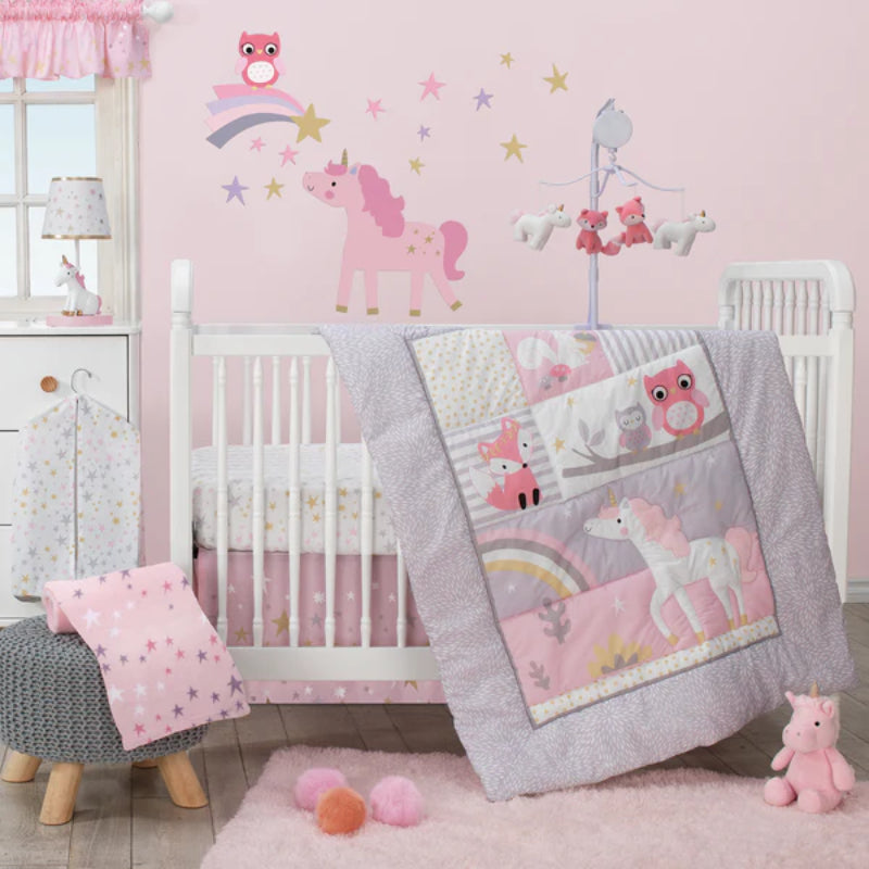 Bedtime Originals Rainbow Unicorn Bedding Set (3 Pieces)
