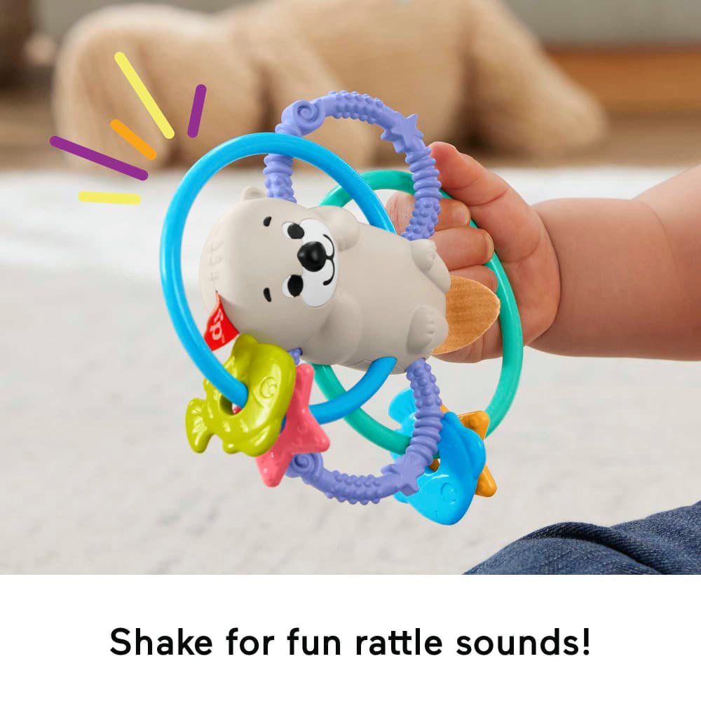 Fisher-Price Baby Rattle Twist and Teethe Otter Toy