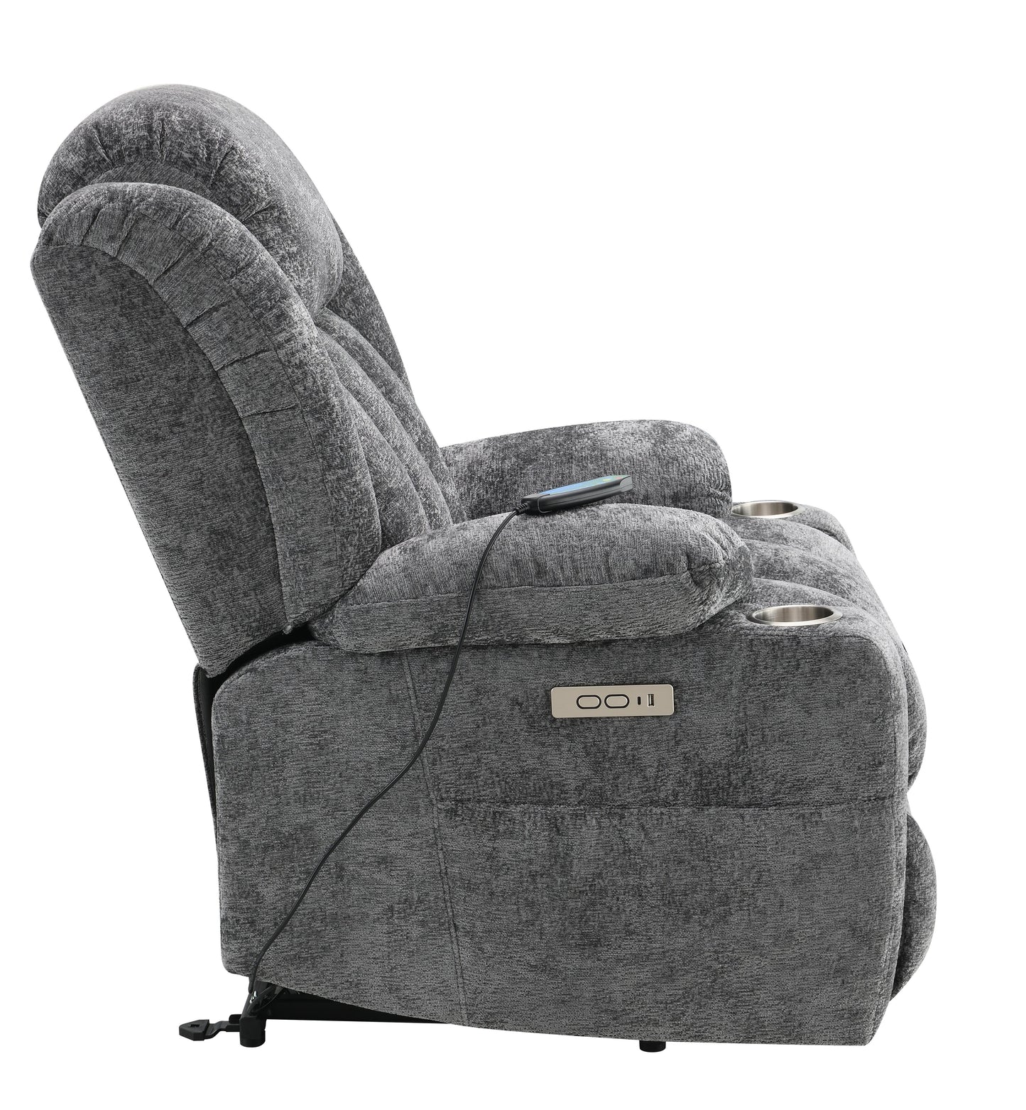 Sillón reclinable eléctrico Orion Grey con elevación, masaje y calefacción