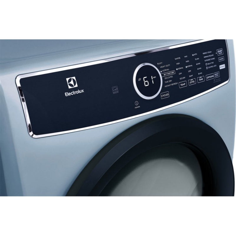 Electrolux ELFG7437AG 8.0 cu. ft. Vented Front Load Gas Dryer - Stackable with Steam and Instant Refresh - Glacier Blue