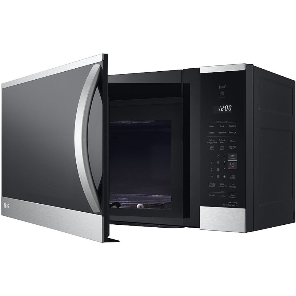 LG MVEM1825F Microondas de 1,8 pies cúbicos y 1000 vatios sobre la estufa - Acero inoxidable a prueba de impresiones