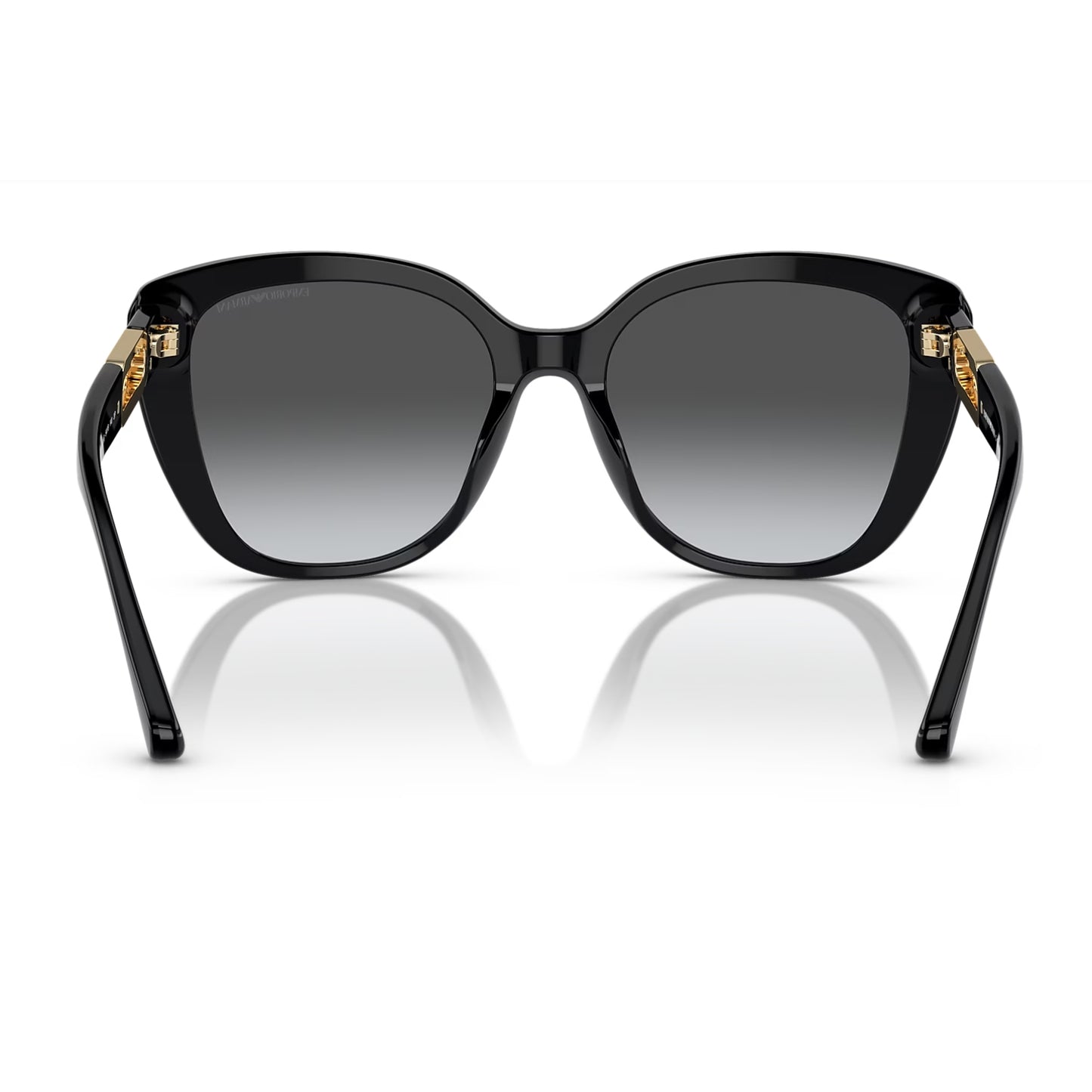 Emporio Armani Women's EA4214U Butterfly Gradient Sunglasses - Shiny Black/Polar Gray Gradient
