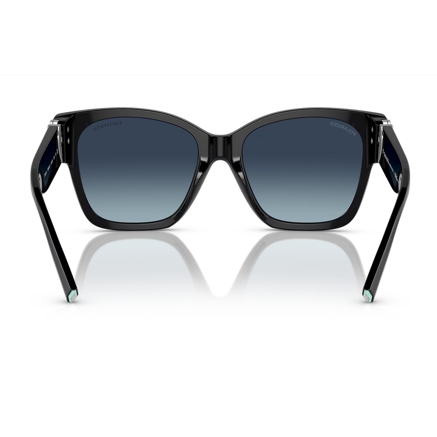 Gafas de sol cuadradas con degradado para mujer TF4216 de Tiffany & Co. - Polarizado en azul oscuro degradado negro/azul celeste