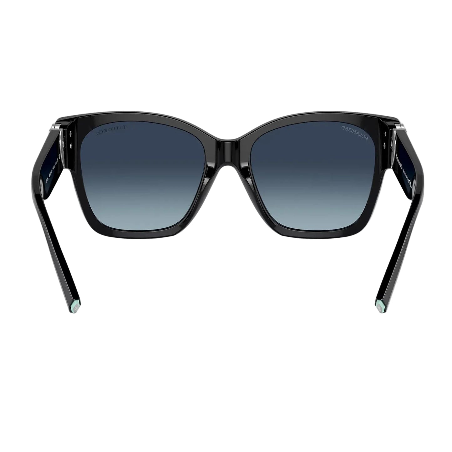 Tiffany & Co Women's TF4216 Square Gradient Sunglasses - Black/Azure Gradient Dark Blue Polar