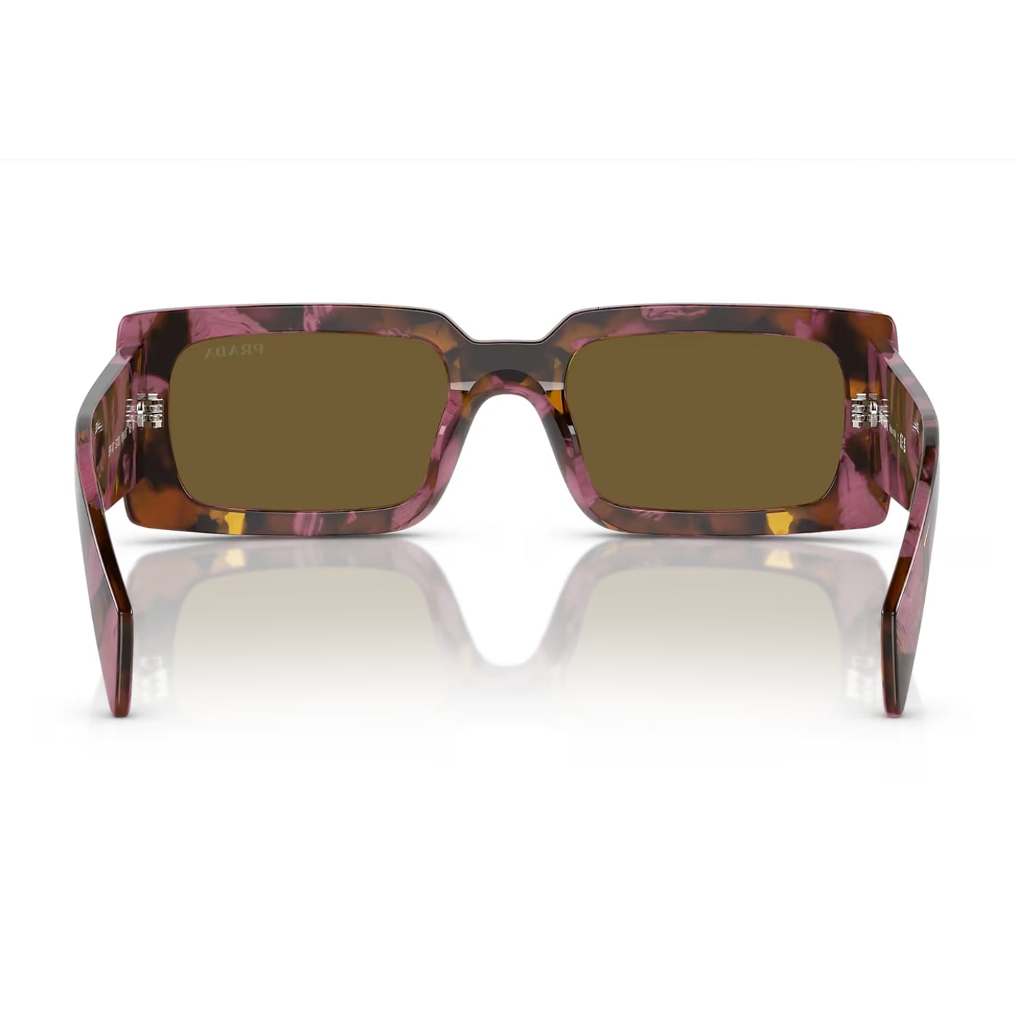 Gafas de sol rectangulares de color liso PRA07S para mujer de Prada: caoba/marrón oscuro
