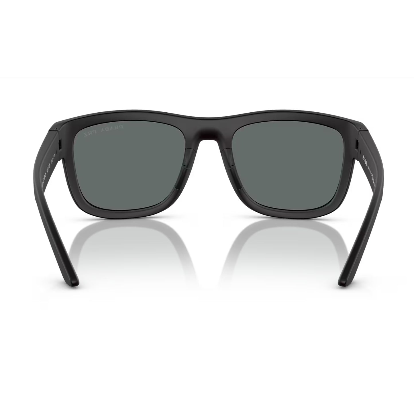 Gafas de sol Prada Linea Rossa PS01ZS Pillow de color liso para hombre - Caucho negro/polar gris oscuro