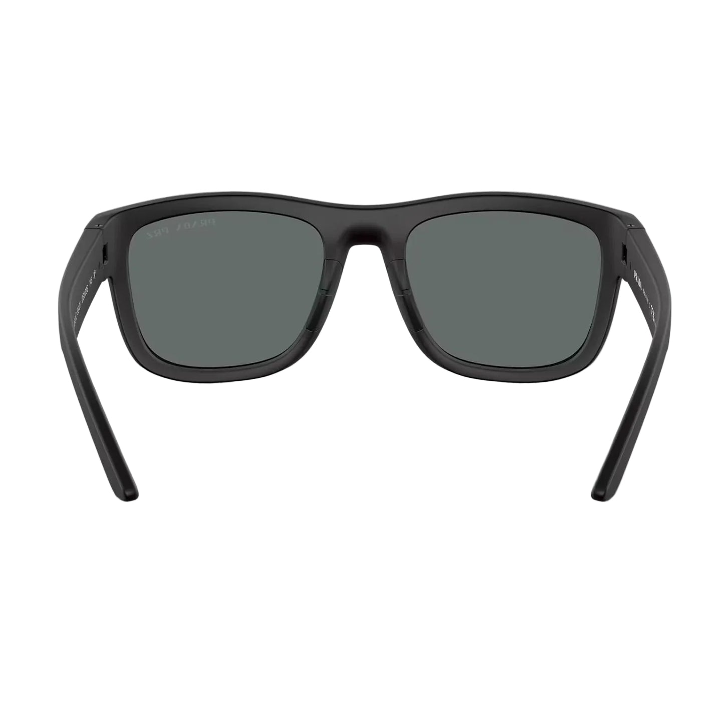 Prada Linea Rossa Men's PS01ZS Pillow Solid Color Sunglasses - Black Rubber/Dark Gray Polar