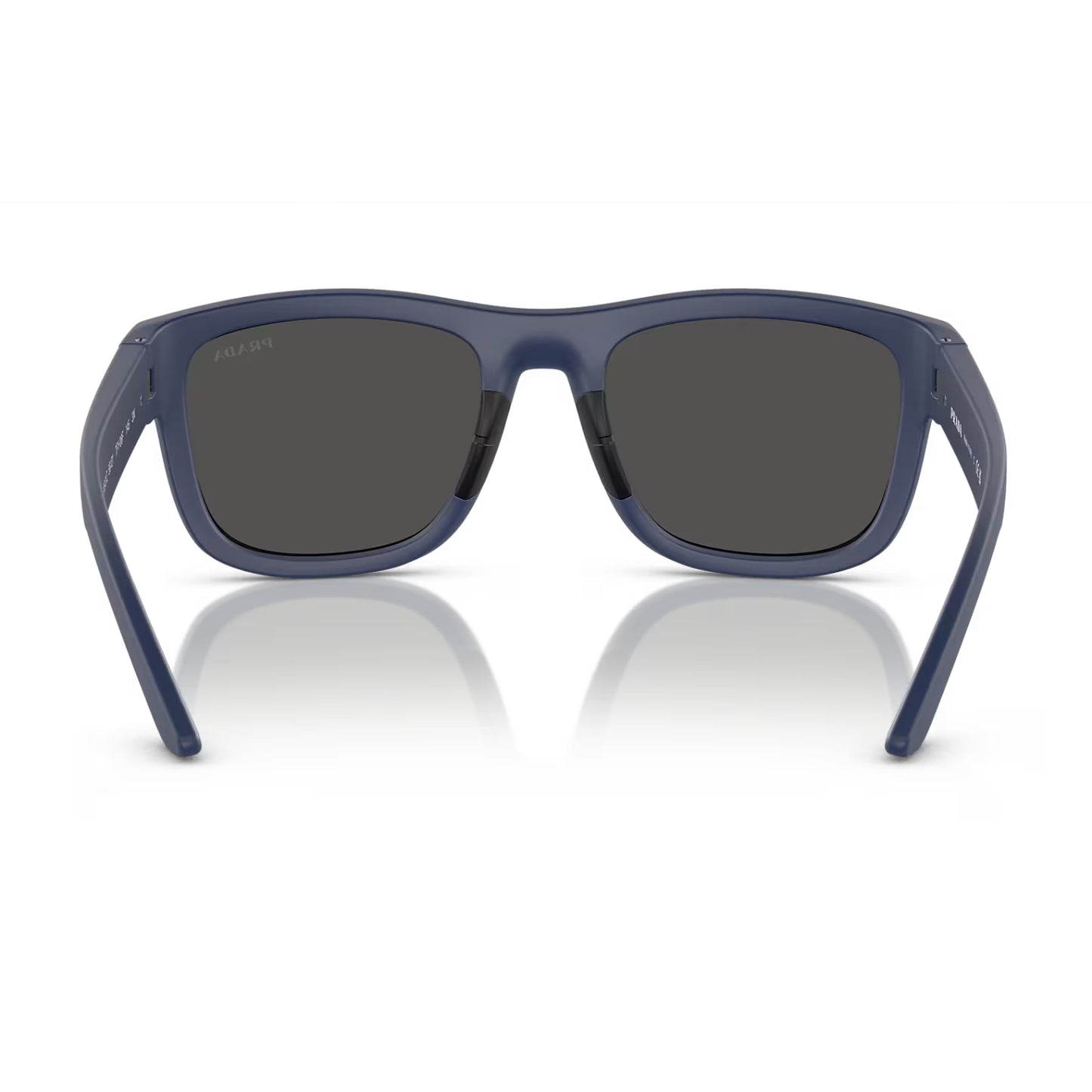 Gafas de sol Prada Linea Rossa PS01ZS Pillow de color liso para hombre - Caucho azul/gris oscuro