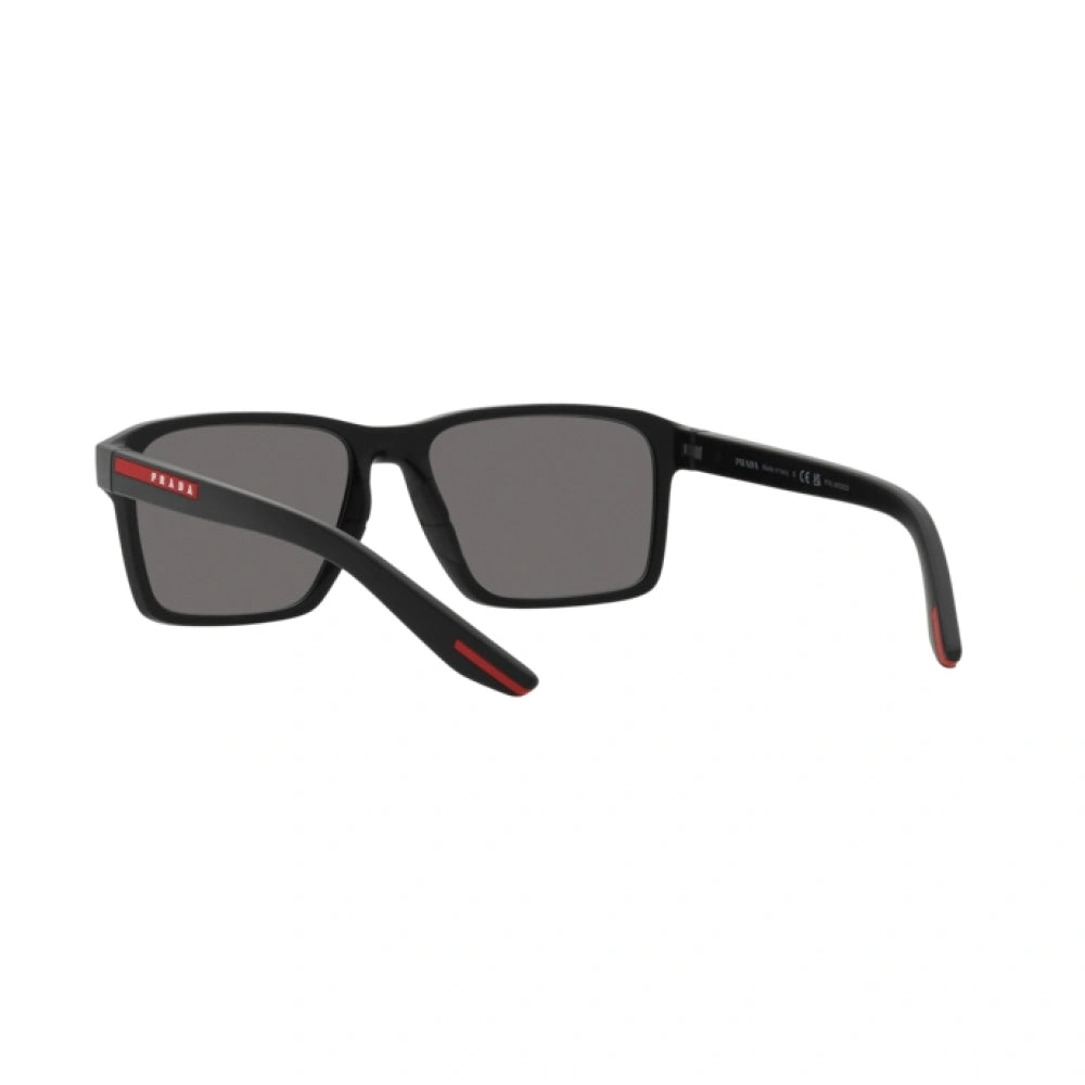 Gafas de sol rectangulares para hombre de Prada, polarizadas en gris oscuro