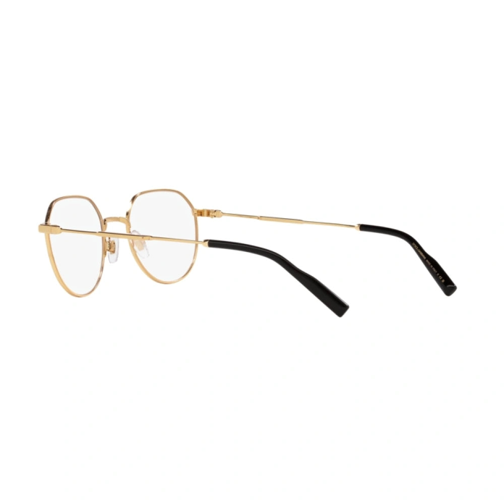 Dolce & Gabbana Men's Round Eyeglasses, Gold/Black